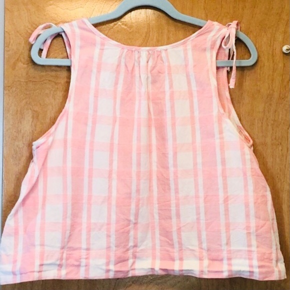 MADEWELL Gingham Tie-Shoulder Checker Print Crop Large - Picture 9 of 12